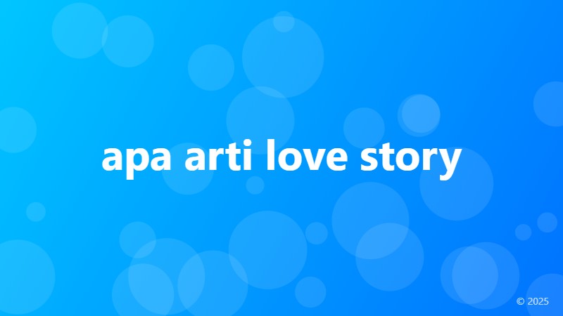 apa arti love story
