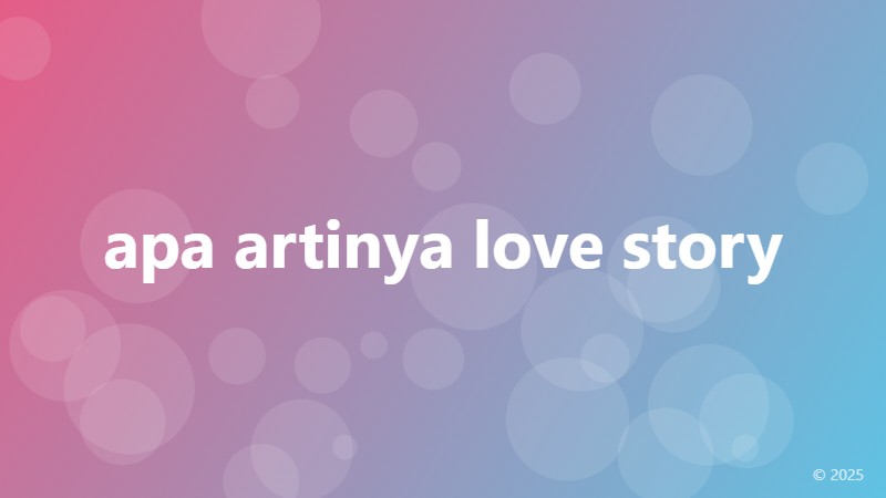 apa artinya love story