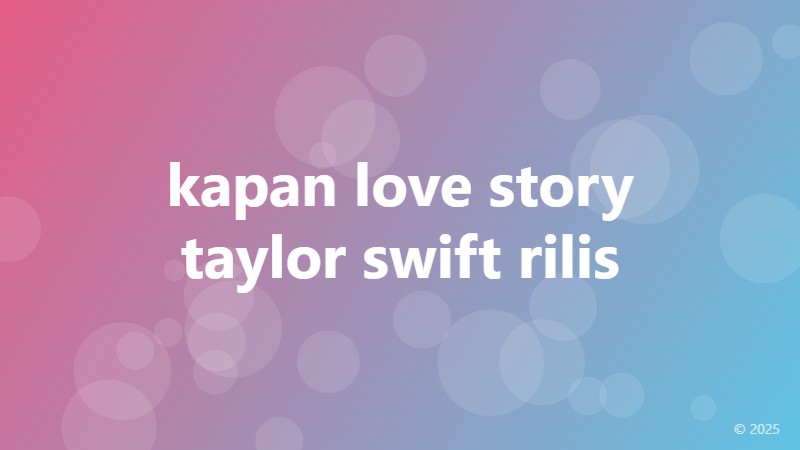 kapan love story taylor swift rilis