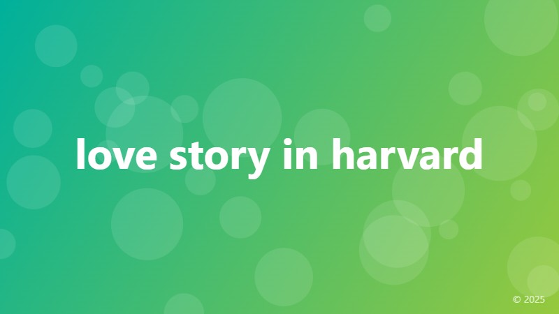 love story in harvard