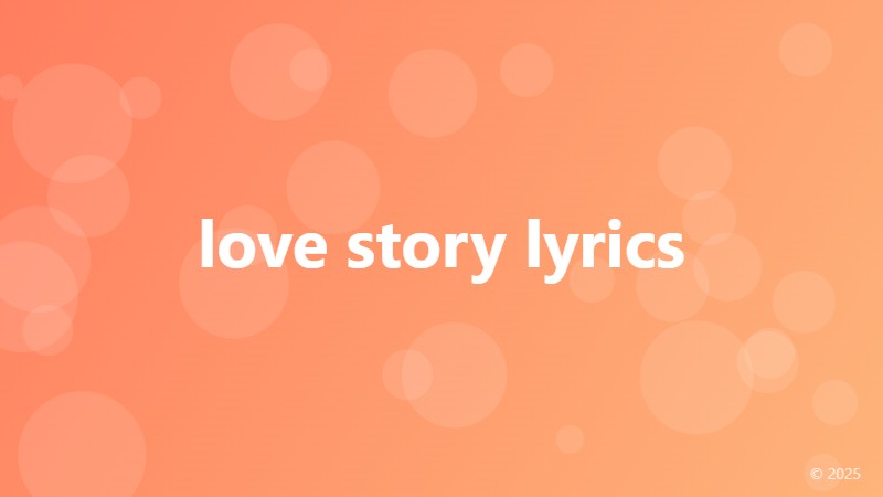 love story lyrics