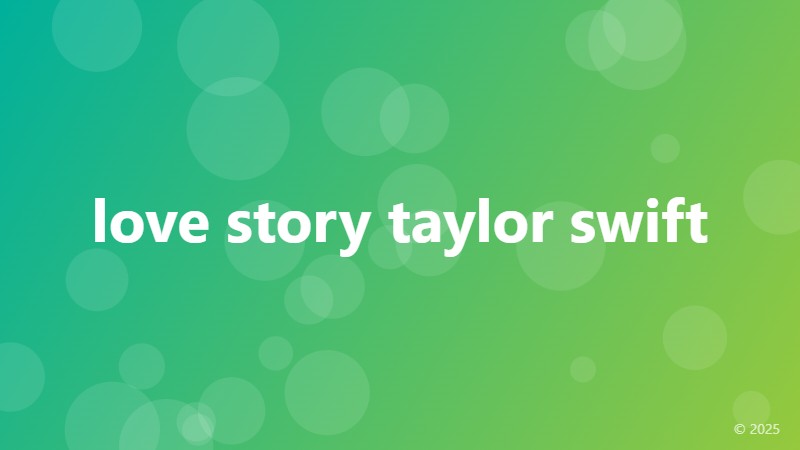 love story taylor swift
