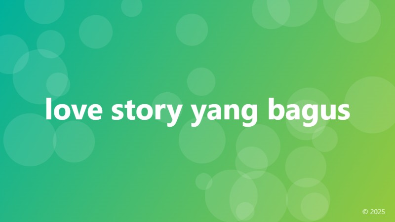 love story yang bagus